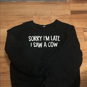 Black Graphic Sweatshirt